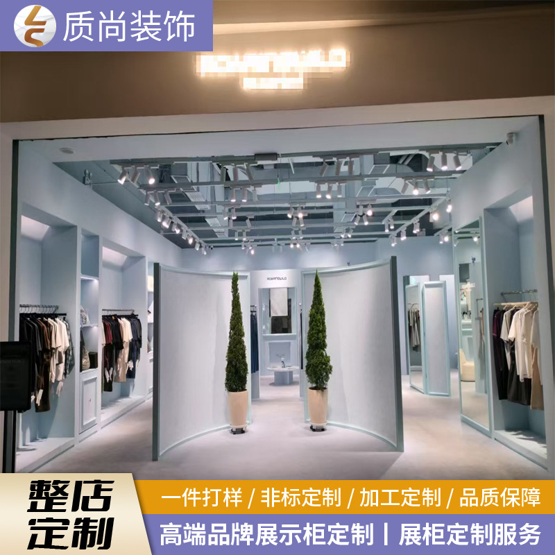 服装店中岛展示架女装陈列货架方管不锈钢侧挂衣架商场展示柜