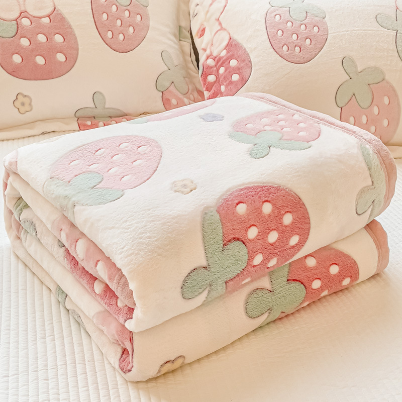 Flannel Blanket Winter Thick Coral Velvet Blanket Nap Blanket Office Nap Blanket Thickeneded Snowflake Velvet Blanket