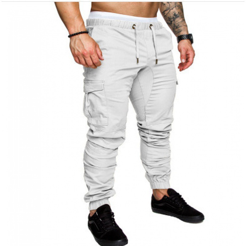 Pantalones casuales de AliExpress para hombre, ropa de trabajo de nuevo estilo de comercio exterior, pantalones multibolsillos, tela tejida para hombre, pantalones casuales de Amazon