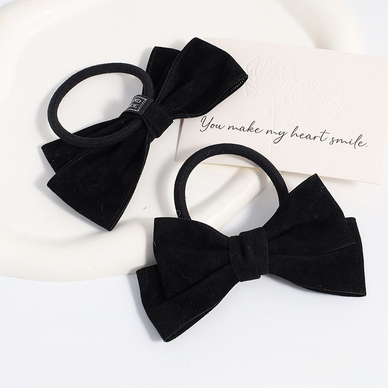 Basic Style Basic Bow Knot Cloth Hair Tie