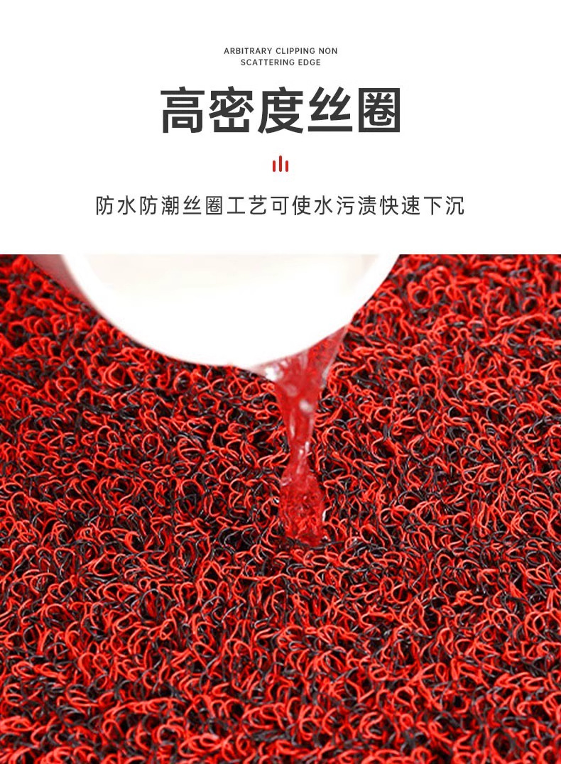 Pvc Entrance Door Mats, Customizable Door Mats, Waterproof and Non-Slip Carpets, Thickened Silk Loop Foot Mats, Foyer Floor Mats