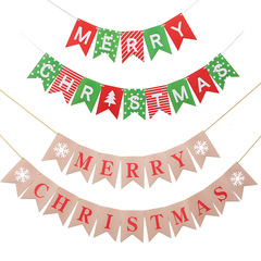 新しいクリスマスの旗の色とりどりの旗merry christmasクリスマスの旗の休暇のパーティーの装飾の配置
