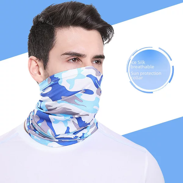 Cross-border summer outdoor riding mask milk silk sunscreen scarf multifunctional magic scarf neck protective collar