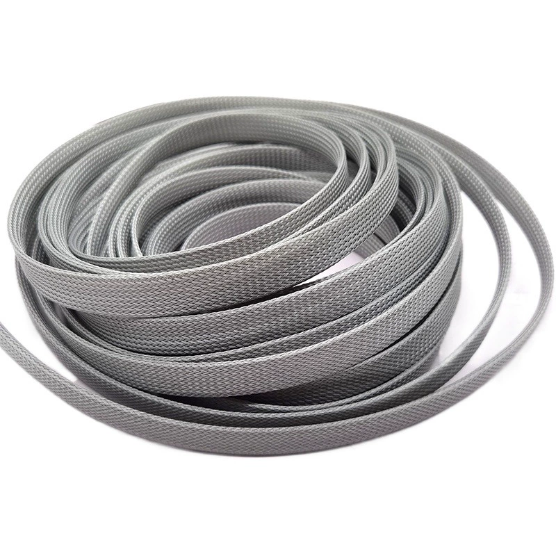 Нейлоновая плетеная сетчатая трубка PET огнестойкий износостойкий теплоотвод проволоки чехол тканый рукав автомобильный жгут проводов телескопическая сетка змеиная сетка чехол