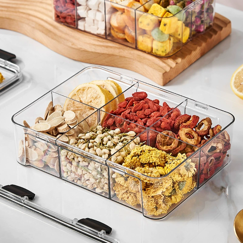 Sealing tank with lid food -grade PET bottle plastic transparent tea nuts snack snack grain storage tank can