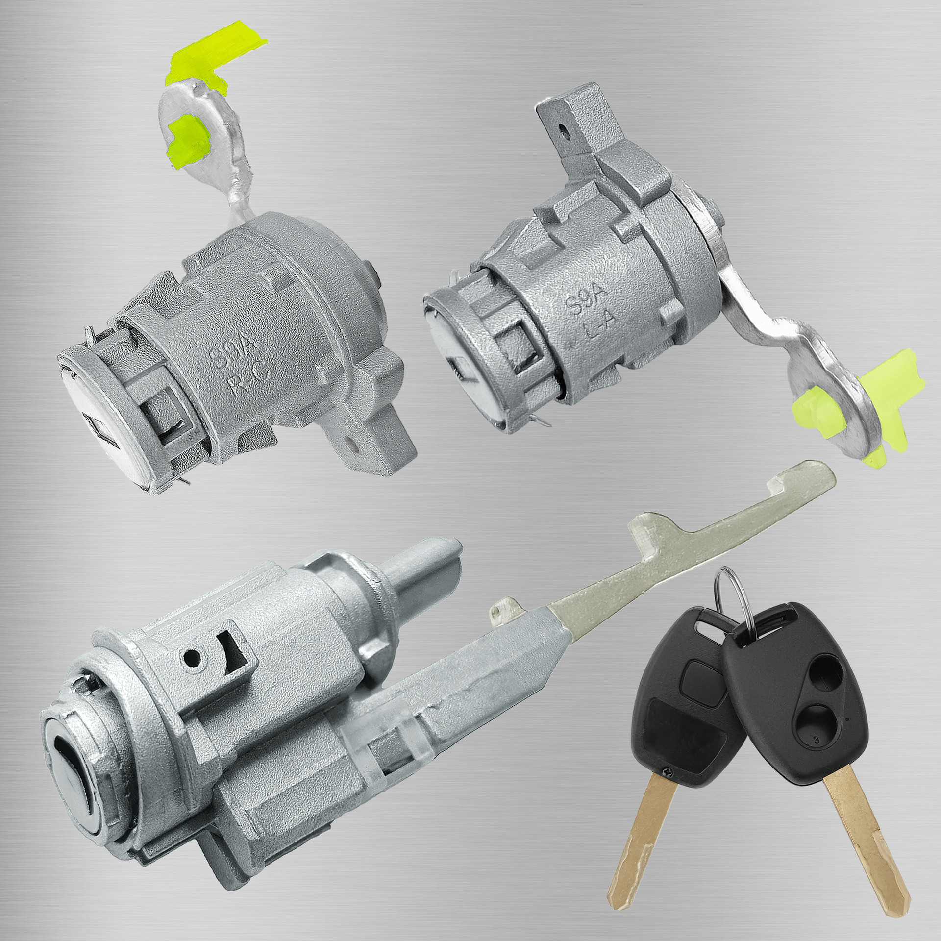 Aplicable a Honda CRV2 cilindro de cerradura de puerta, llave de encendido de 2 agujeros OE: 72185-S9A-013