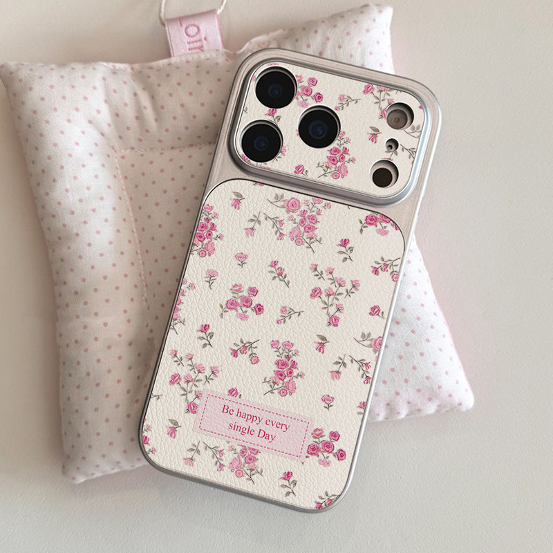 Suitable for iPhone 18 Pro Max, Girly Floral Phone Case, Anti-Drop Lambskin Cover for Apple 16, Unisex Model, Dropshipping Suitable for iPhone 18 Pro Max, Girly Floral Phone Case, Anti-Drop Lambskin Cover for Apple 16, Unisex Model, Dropshipping