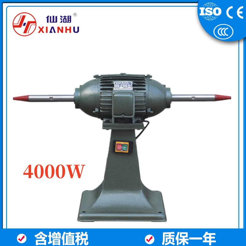 立式抛光机打磨机YTP-132M-22 4KW/380V 4000铜芯螺纹双头布轮机