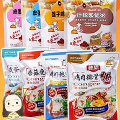 スイエン皮卵と肉のお粥、便利なインスタントお粥、塩味の栄養価の高い朝食、調理不要のすぐに食べられる食事代替お粥、マルチフレーバー