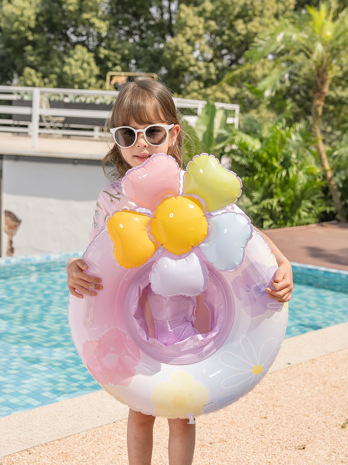 Anillo de natación de Xiaolu Anillo de asiento de flores para niños
