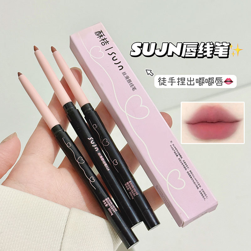 Sujn Cross-Border Popular Velvet Lip Liner and Eyeliner Gel Pen Waterproof Non-Stick Foreign Trade Non-Fading Wholesale