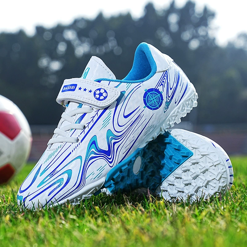 Трансграничные Детские ученики начальной и средней школы на открытом воздухе сломанные гвозди, шипы, тренировочная футбольная обувь, кроссовки на липучке в кампусе, Amazon