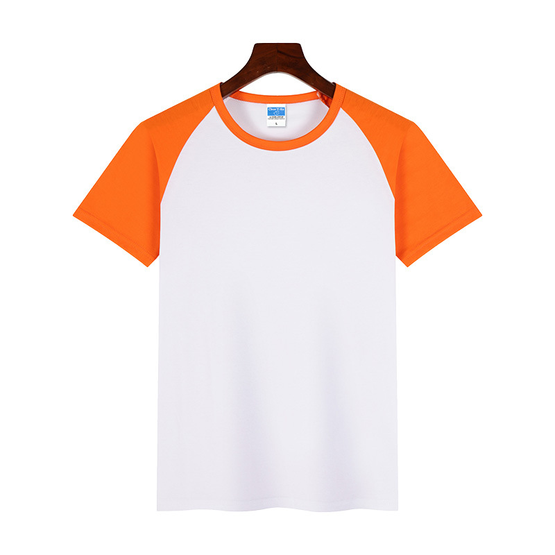Padres-hijos ropa deportiva de color colchón hombro camiseta publicitaria de cuello redondo de manga corta personalizada uniformes de graduación de niños camiseta de algodón personalizada