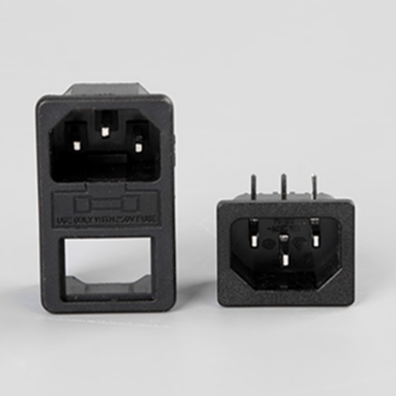 电源插座AC01a三合一电源插座带保险丝电源AC插座