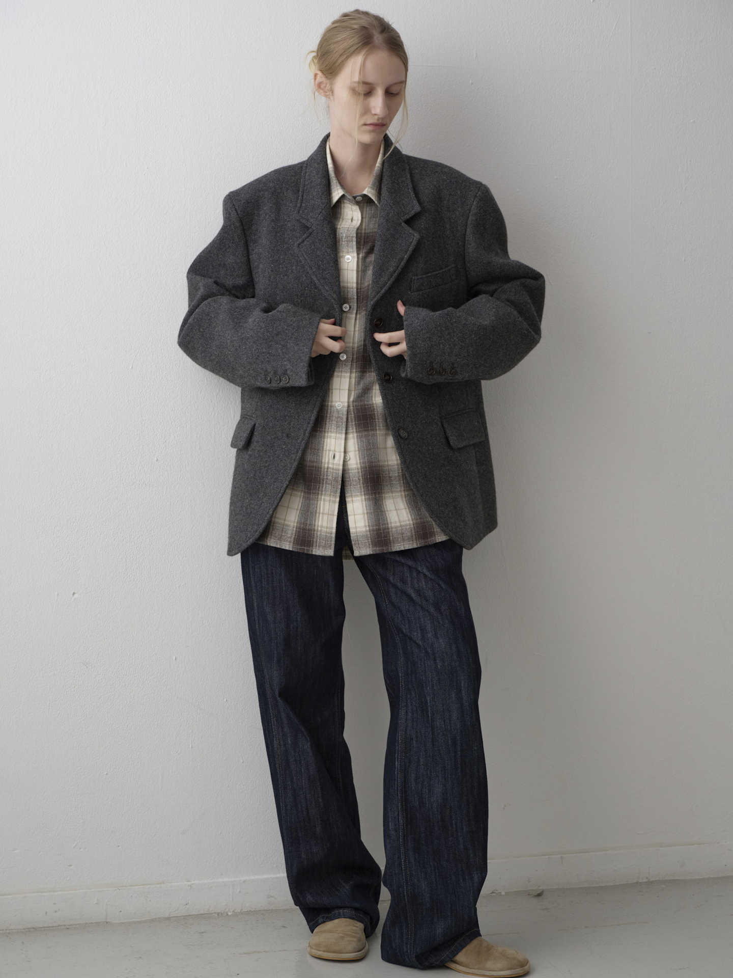 In Stock FAC*DE PATTE*N Woolen For Women Autumn Winter New Simple Elegant Commuter Blazer_ecoleips.com