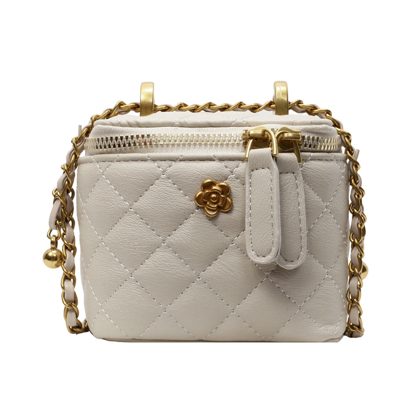 Bolsa de viento de fragancia transfronteriza para mujeres 2025 nueva moda versátil mini bolso cuadrado de alta calidad sensación exquisita cadena mochila