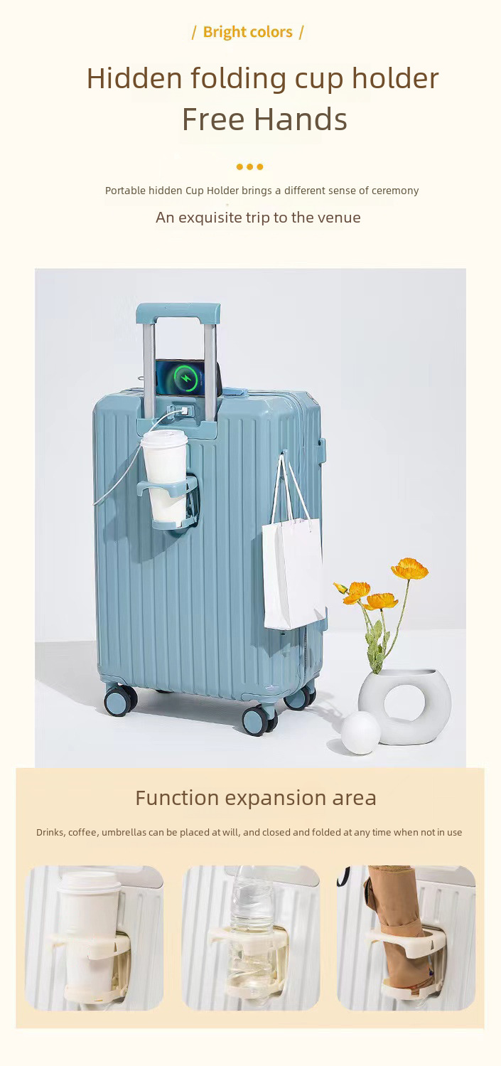 Ins luggage case 20 inch trolley case large capacity suitcase 24 inch anti-fall universal wheel luggage small boarding case