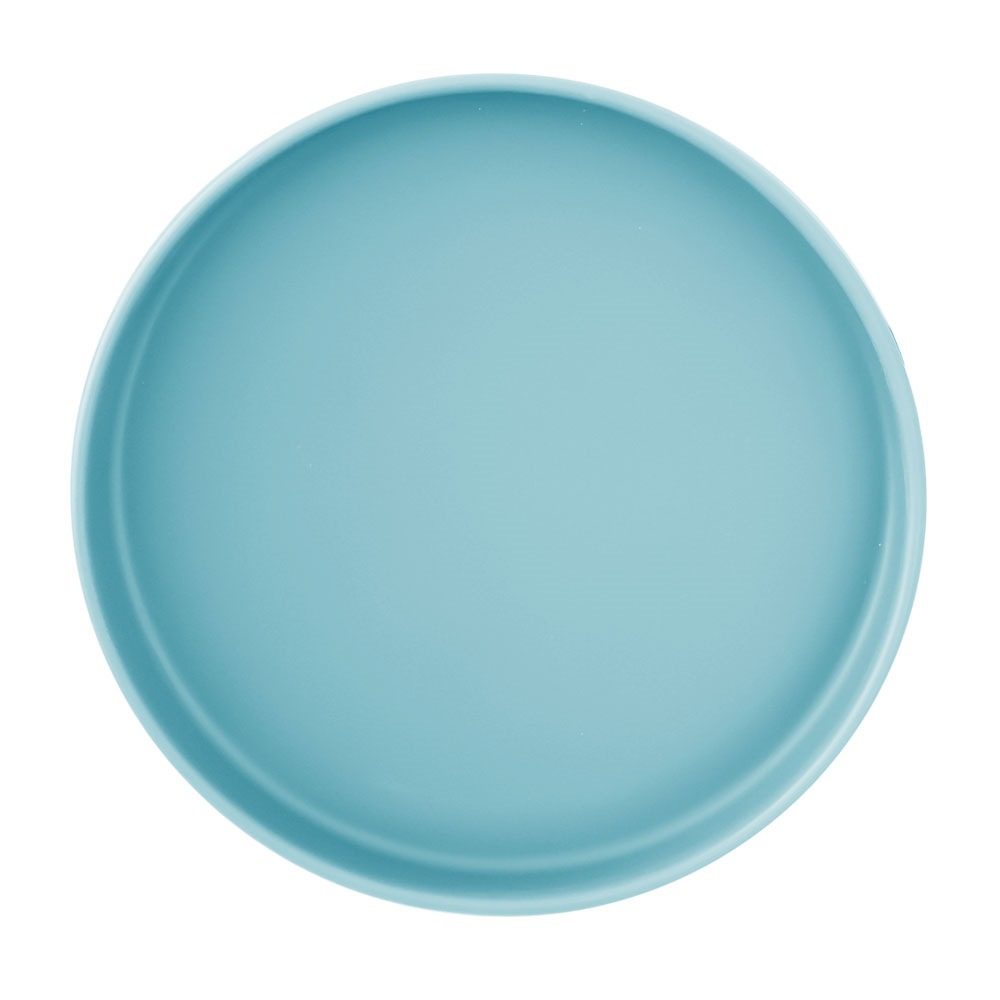 하늘색 둥근 접시
