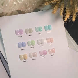 小红书小清新灰透色甲油胶裸粉色冰透肌肤色秋冬12色大容量补充装