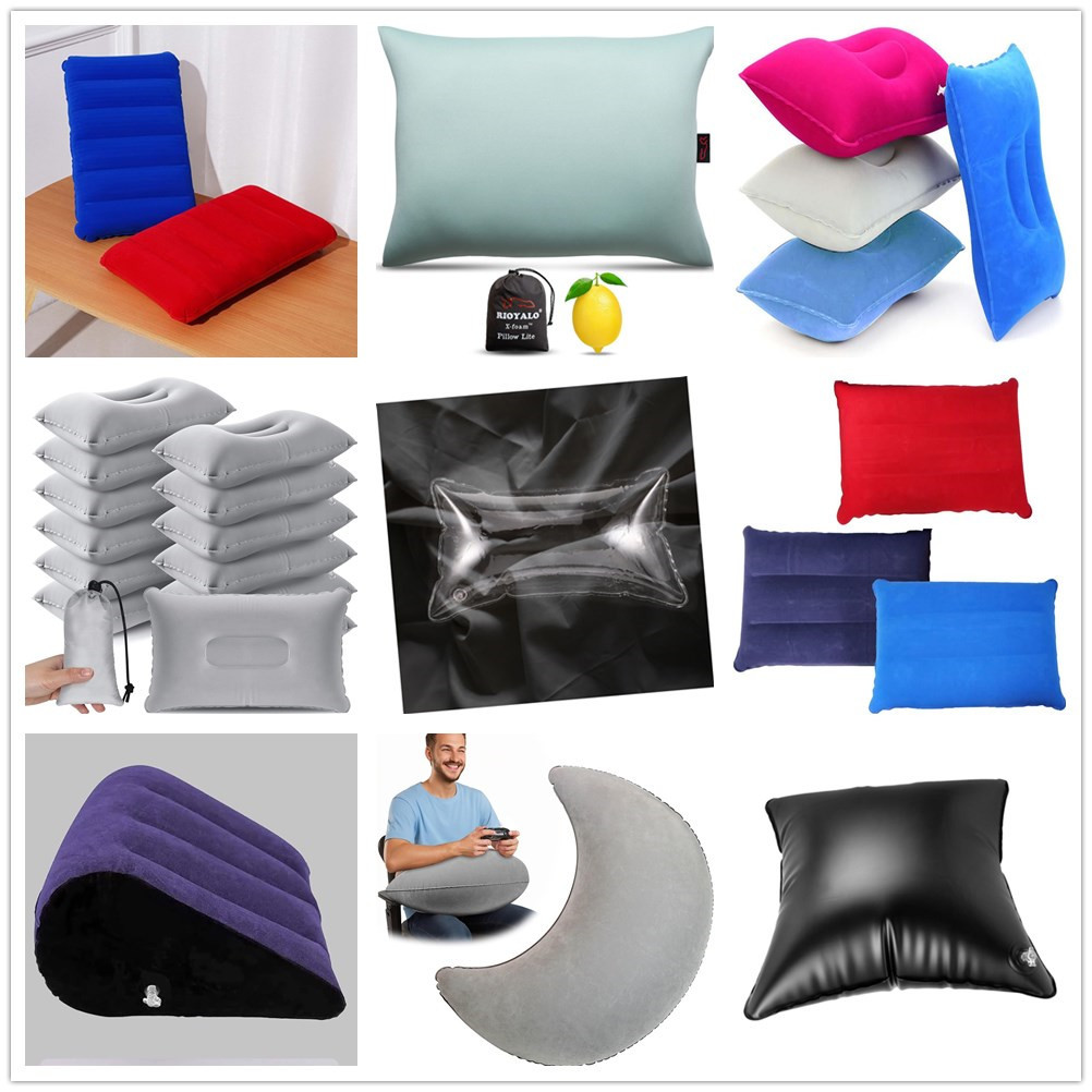 Foldable inflatable back pillow PVC for traveling
