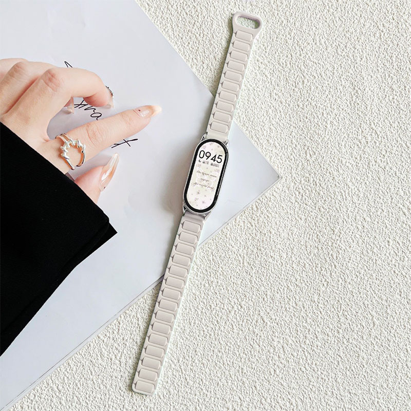 Suitable for Xiaomi Mi Band 9 Watch Strap 8Nfc Silicone Magnetic Wristband Xiaomi 10 Watch 8 High-End New Style for Girls