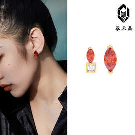 翠天晶【原创】「特」甲骨文之羁旅耳钉时尚百搭 高端系列小红书