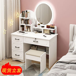 Dressing Table Bedroom Internet Celebrity Makeup Table Economical Simple Makeup Table Small Apartment European Style Light Luxury Dressing Cabinet Trade