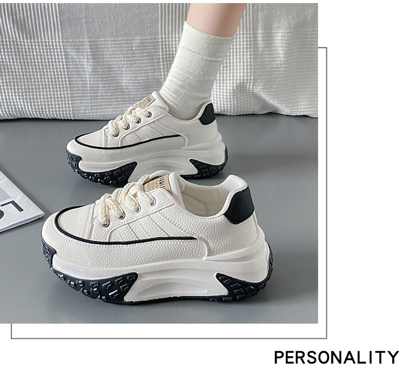 Women's Platform Running Sneakers Korean Style Height Increasing_voghion.com
