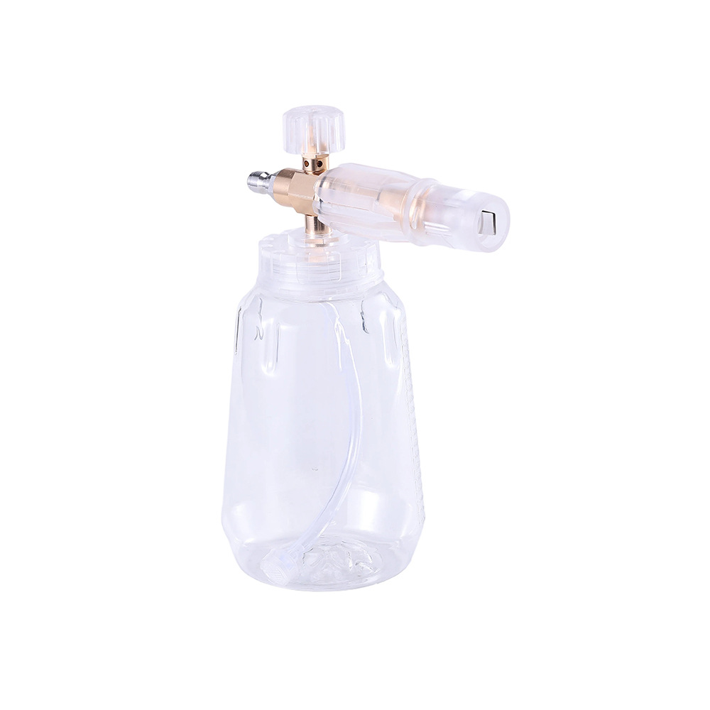 High-pressure car wash water gun No. 4 aluminum transparent PA foam pot direct from manufacturer 1/4 quick connect 1 liter
