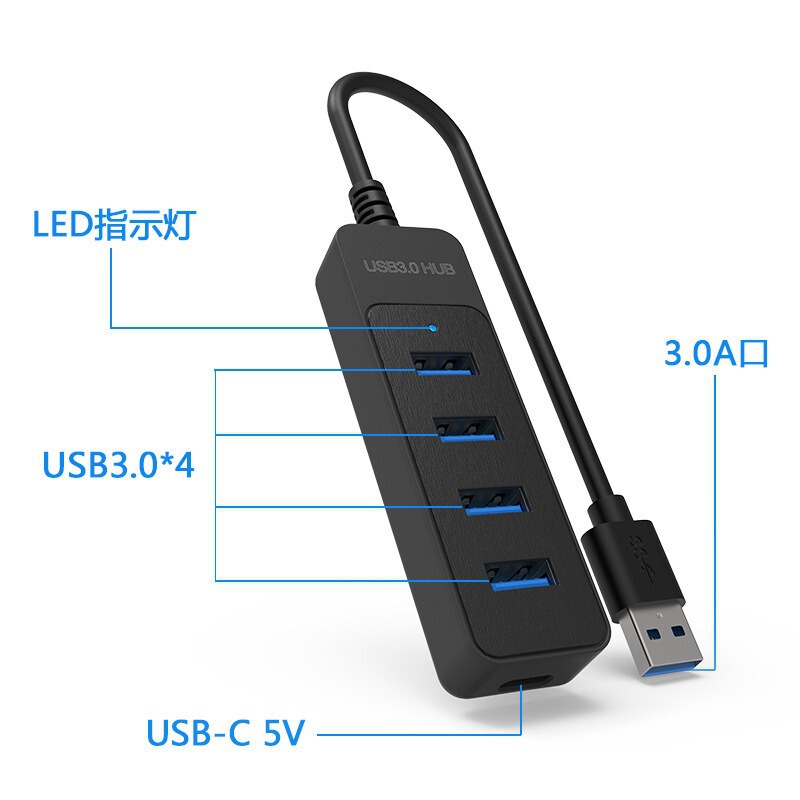 卸売 USB スプリッター タイプ C ドッキング ステーション コンピューター 3.0 ハブ 4-in-1 USB2.0 拡張|undefined