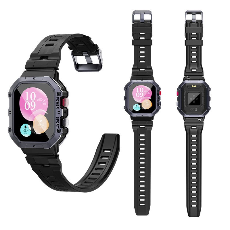 Waterproof smart watch, 65inch, tracks heartbeat, measures blood pressure, monitors oxygen level