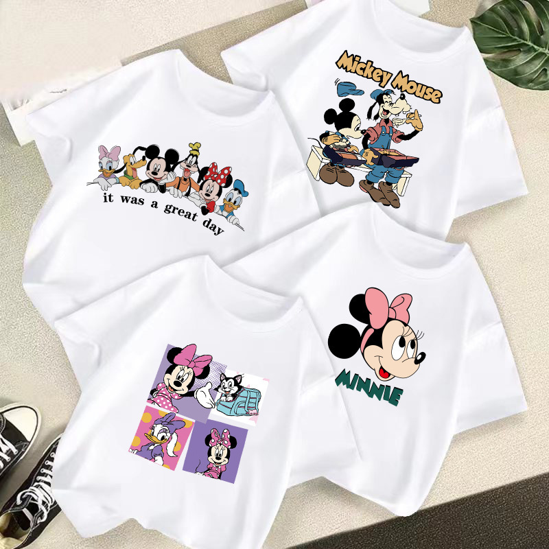 Cross-Border Children's Clothing Kids' T-Shirt Pure Cotton Short-Sleeved Boys and Girls Summer Cartoon Fashion Base Shirt Baby Stylish Short-Sleeved Shirt