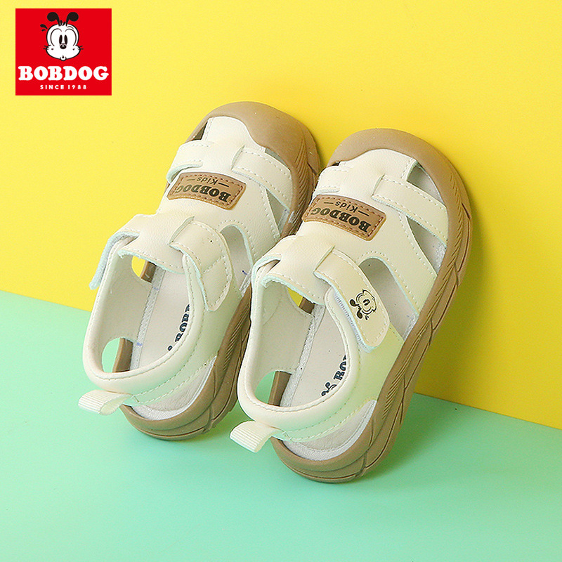 Bobdog Babu Bean Boys and Girls Baby Sandals Summer New Baby Shoes 1 Breathable Hollow Toddler Shoes 3