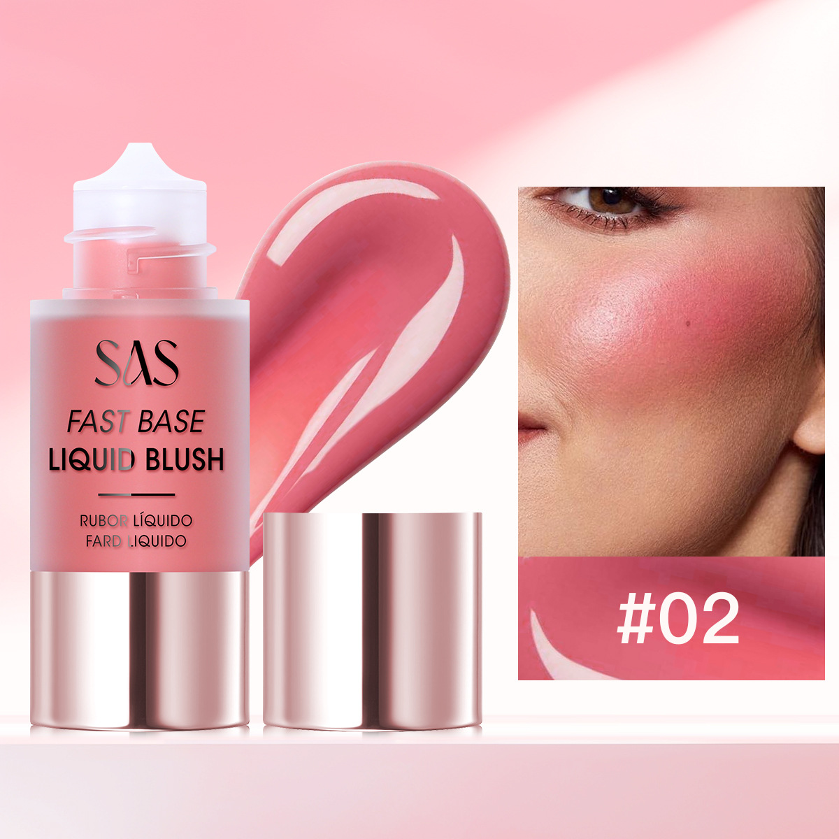 SAS Amazon Cross-border líquido rubor duradero impermeable, reparación, brillo y explosión al por mayor SAC195