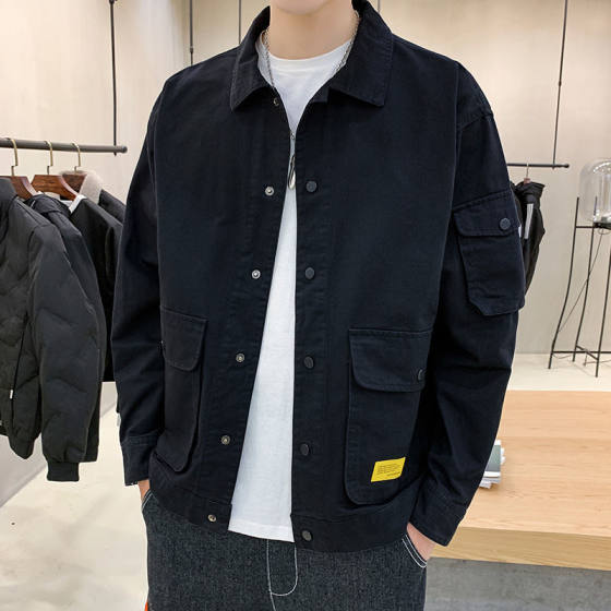 Men's Casual Clothes Spring and Autumn Jacket Men's Autumn Korean Style Fashionable Overalls Jacket Men's 2025 New Arrival Men's Autumn Clothes