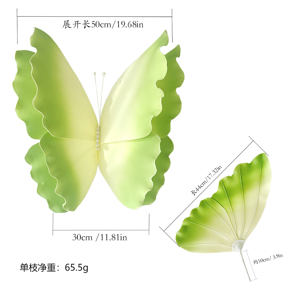 Simulación transfronteriza espuma gradiente mariposa colorido DIY estética props decoración boda diseño de escena al aire libre
