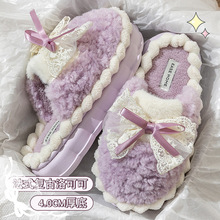 踩屎感棉拖鞋女款冬季2025新款保暖冬天室内家居踩屎感厚底拖鞋冬