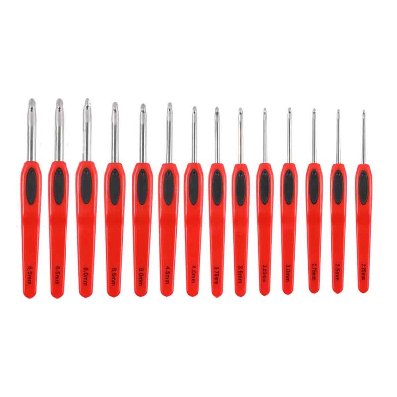 Crochet Royal Fashion Plastic Handle Stainless Steel Crochet Hand Knitting Doll Knitting Sweater Knitting Tool suit