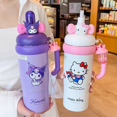 Hellokitty冰霸保温杯大容量女生可爱三丽鸥办公室双饮吸管水杯子