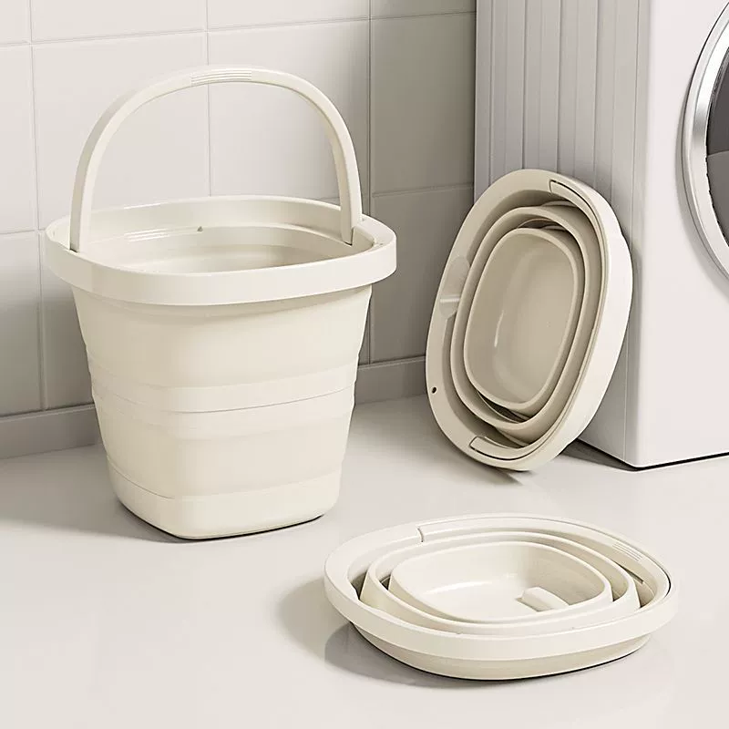 Складное ведро большой емкости, утолщенное пластиковое ведро для мытья ног, портативное уличное ведро для мытья автомобиля, ведро для рыбалки, ведро для стирки в общежитии