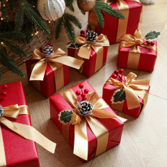 新商品複数色ギフトボックスセット新年クリスマスイブクリスマスプレゼント手作りクリスマスツリー底装飾プレゼント