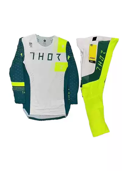 Thor Motocross Riding Jersey and Pants Set Breathable Quick-Dry Mountain Bike Downhill Suit Abrasion-Resistant All-Season Ventilated