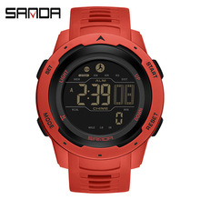 三达SANSDA卡路里计步器闹钟防水多功能登山运动防震男女手表2145