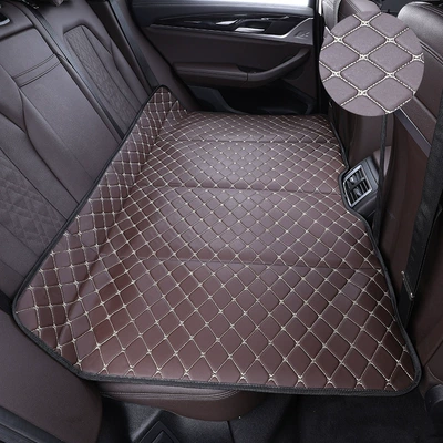 Vehicle-mounted inflatable bed car travel, car travel bed, rear - coffee-color-standard-version-12880cm-comes-with-a-storage-bag