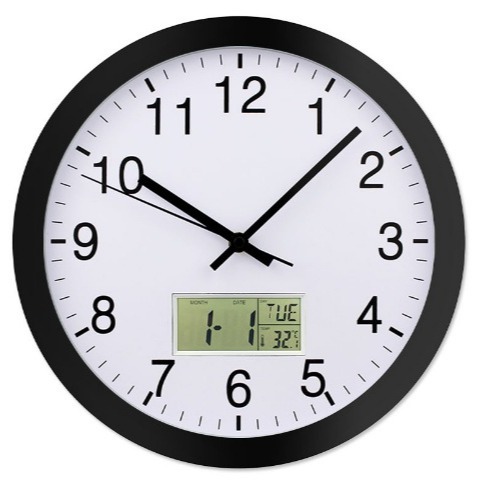 Reloj de pared digital LCD, calendario perpetuo, temperatura, multifunción, creativo