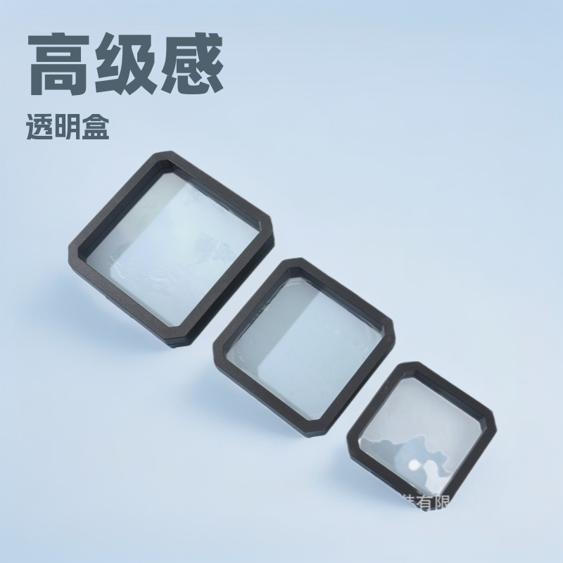 High-end sense new octagonal transparent pe suspension box jewelry storage box bracelet necklace display box