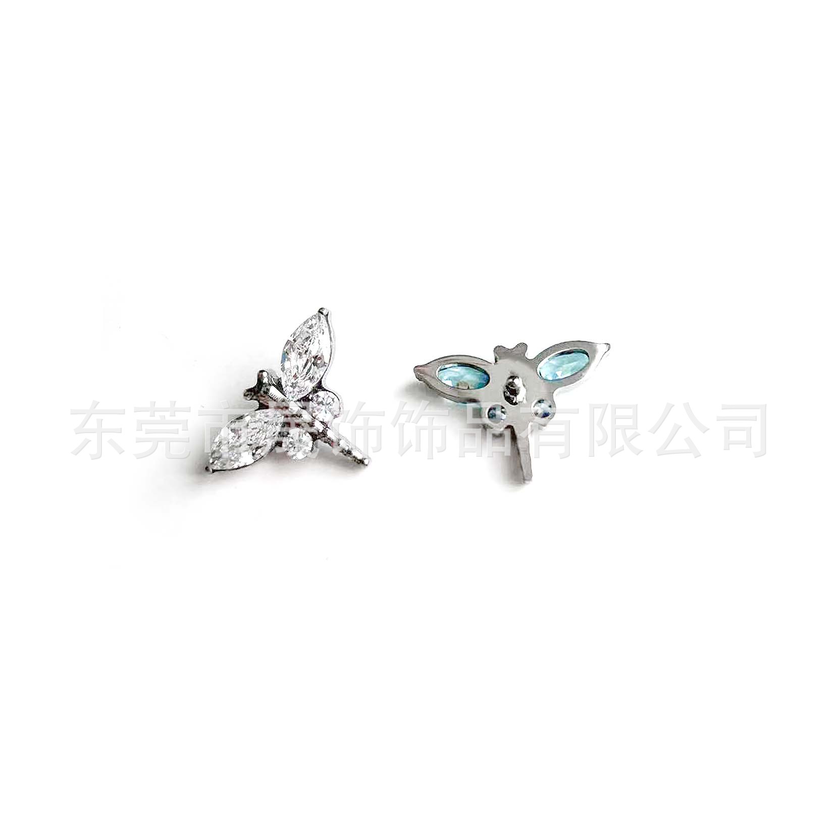 F136 Titanium 蜻蜓包 Studded Cubic Zirconia Labret Stud Ear 蜗钉 G23 Implant Grade Titanium 人体 Piercing Jewelry Helix Cartilage Stud