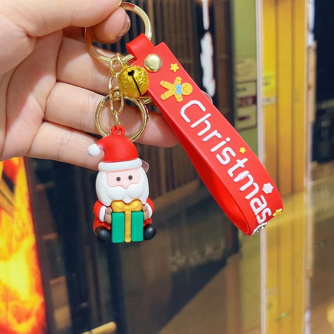 Fashion Christmas Tree Letter Soft Rubber Patchwork Women's Keychain 1 Piece display picture 4