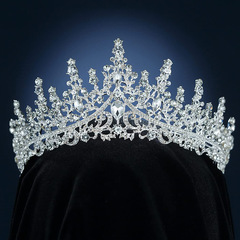 Vintage Round Bridal Crown Headpiece for Amazon New Pearl and Diamond Cake Crown Wedding Dress