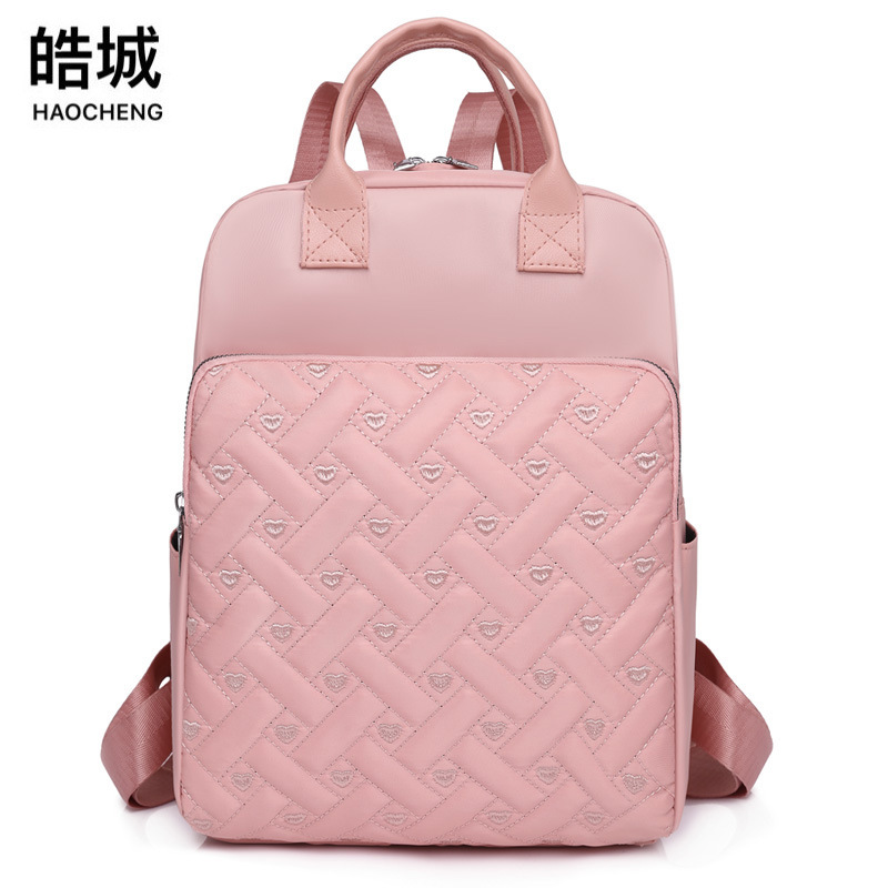 Venta al por mayor 2024 nueva mochila de tela Oxford para mujer de gran capacidad, mochila para computadora portátil de viaje de todo fósforo de moda